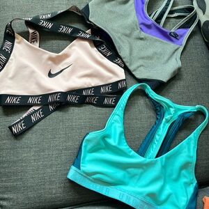 Nike and Under Armour Sports Bra Bundle
